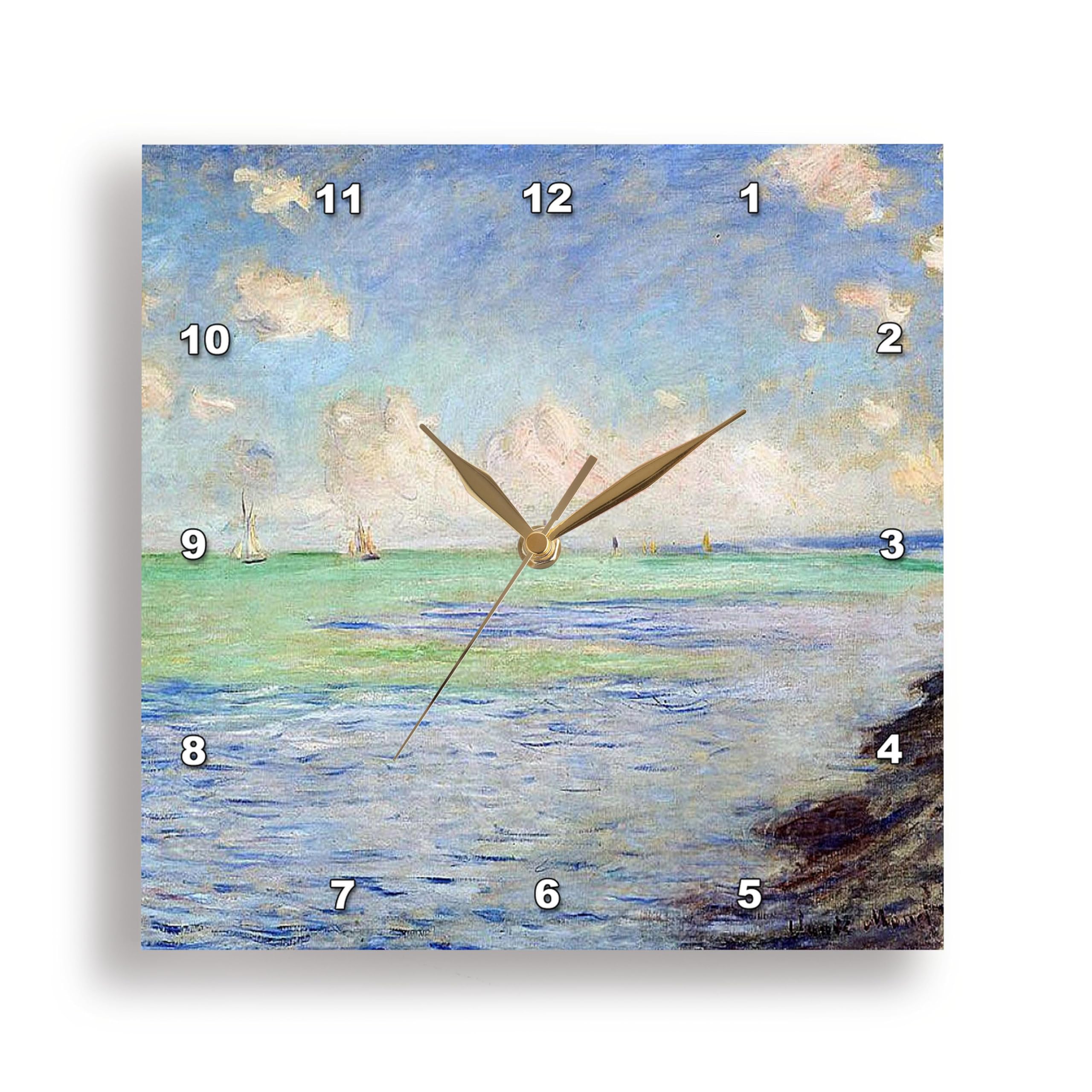 Horloge murale Monet Claude pour salon pendule en aluminium 33x33cm décor impressionniste