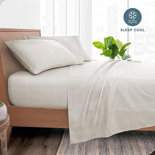 Miniatura 2 de Bare Home Juego de sábanas de microfibra ultrasuave de 1800 hilos, lujosas, doble cepillado, bolsillos profundos, ajuste fácil, juego de 4 piezas,