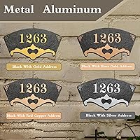 Vista 2 de Placa de Dirección Personalizada de Metal Fundido - Letrero de Número de Casa Personalizado, Números de Dirección para Dirección de Casa Exterior