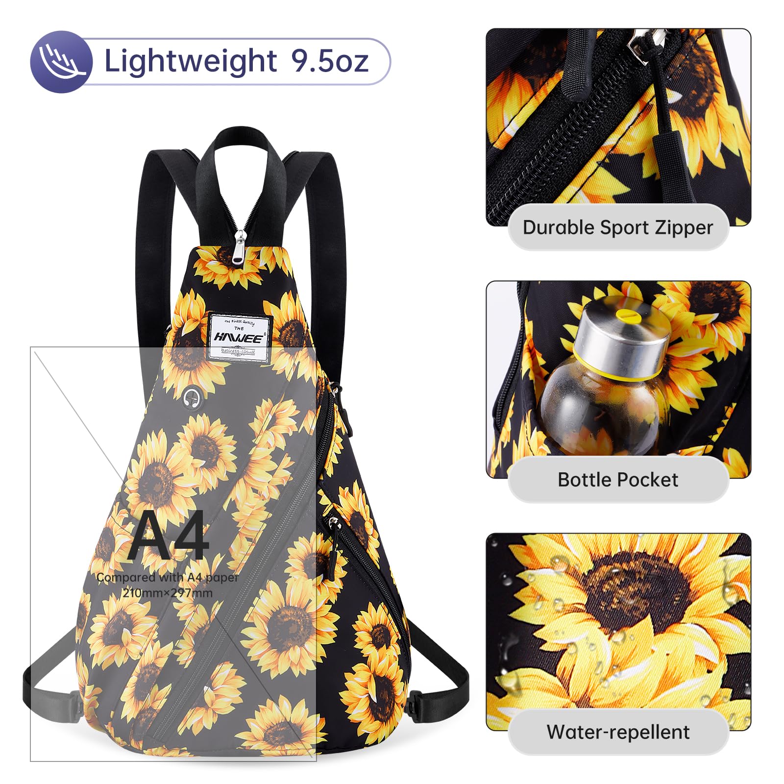 Mochila convertible para mujer, correa ajustable izquierda o derecha, mochila cruzada antiagua para viajes, deportes