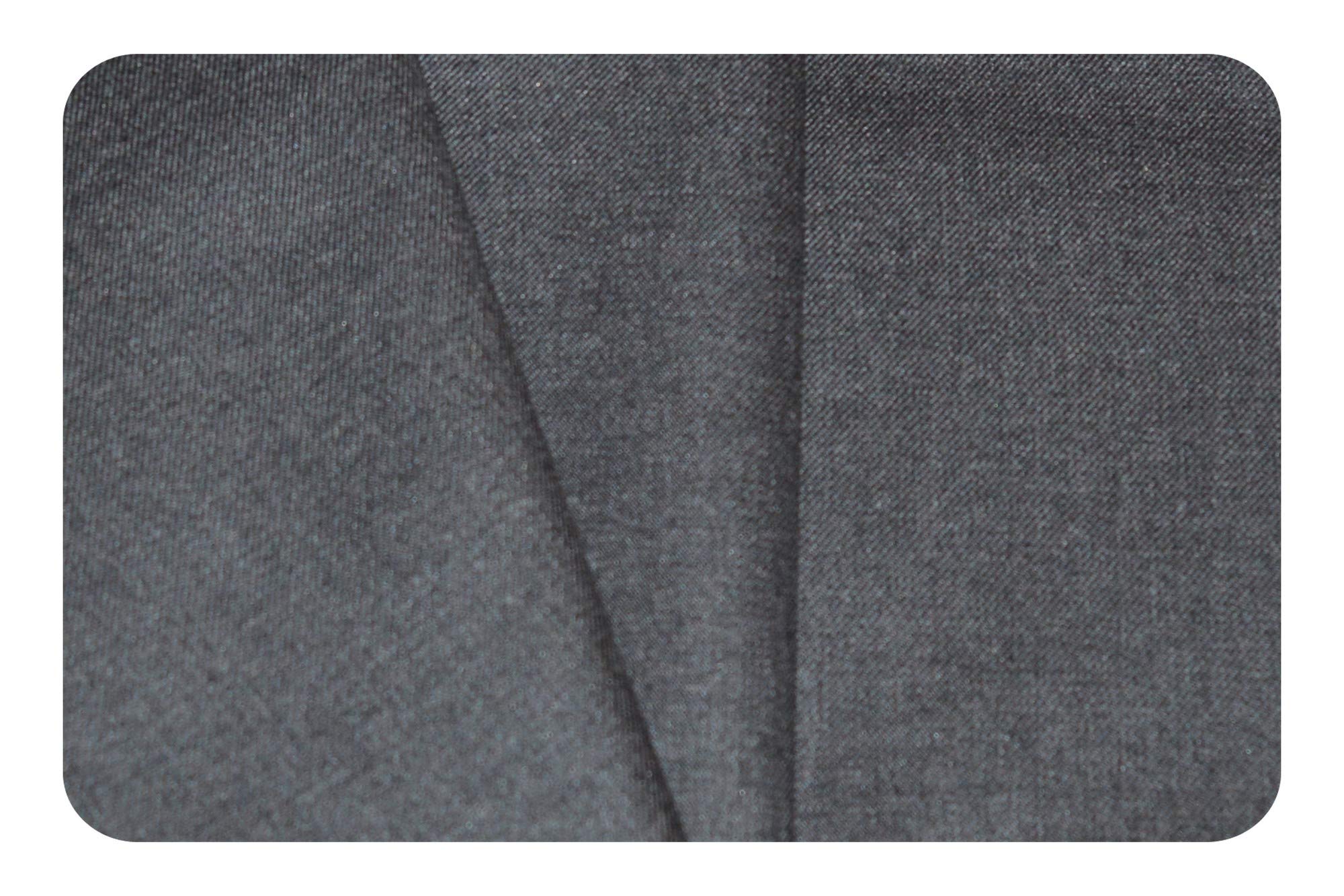 Men's Poly Viscose Solid Un-Stitched Trouser Fabric 1.30 Mtr Grey Color SIY131