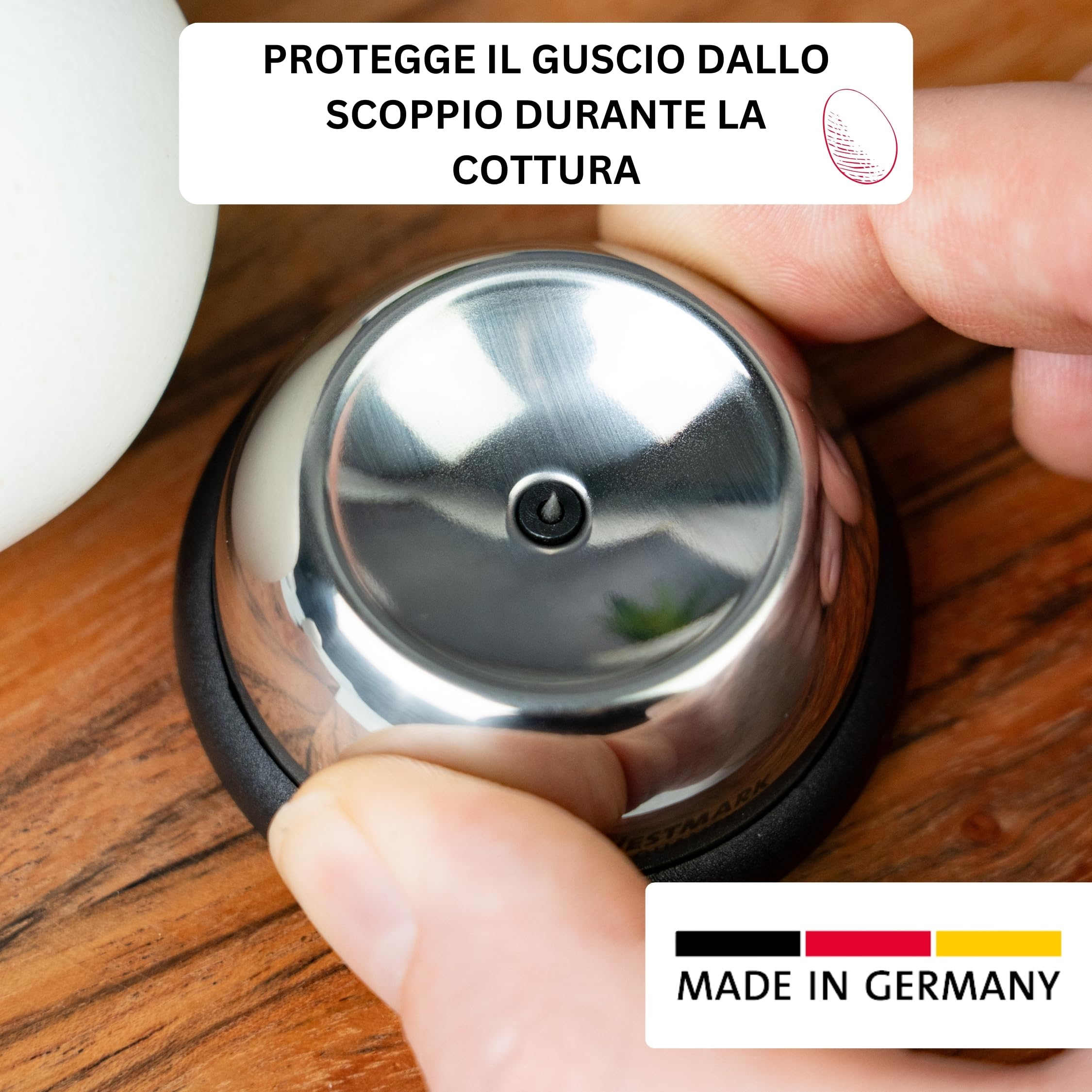 Puntale Per Uova Westmark - In Acciaio Inox, Per Forare Uova Crude, Design Sicuro E Compatto - Foto 2
