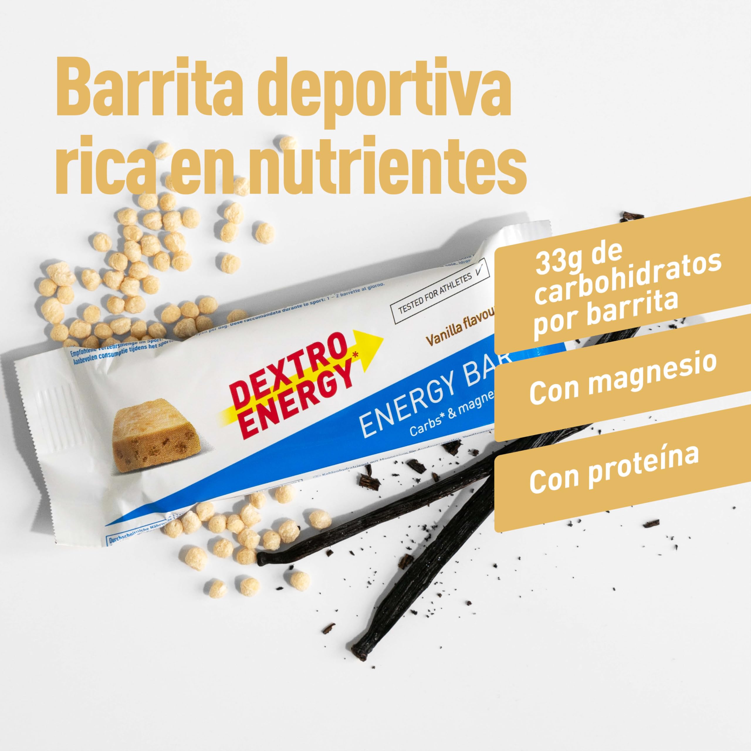 Dextro Energy Barra Energética Sabor Vainilla - 24x50g Pack Familiar