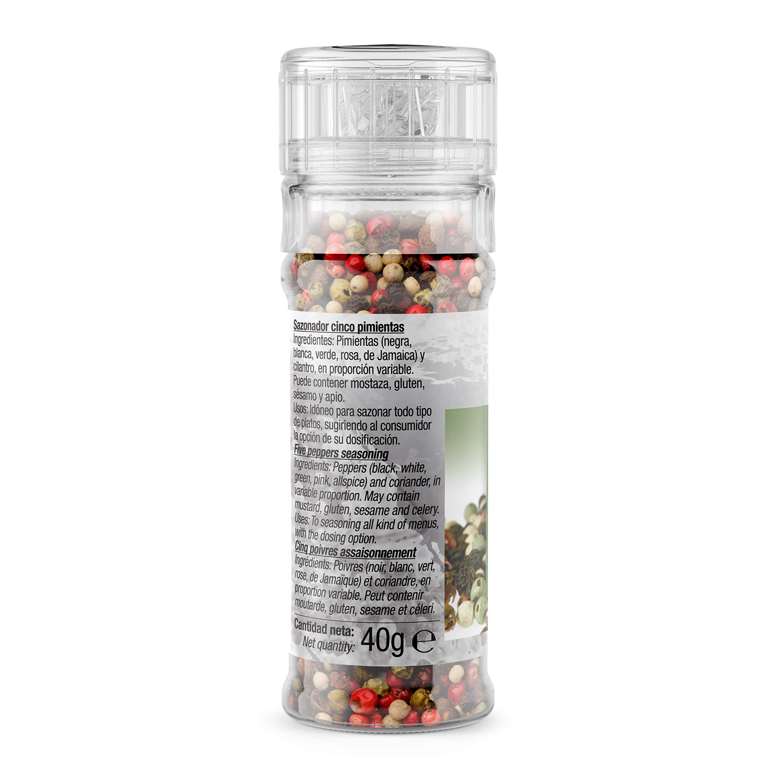 Dani Cinq Poivrons avec Broyeur Assaisonnement, 40 g, 1 Unité