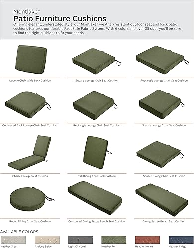 Miniatura 6 de Classic Accessories Montlake - Funda de cojín y diván para patio, Heather Fern