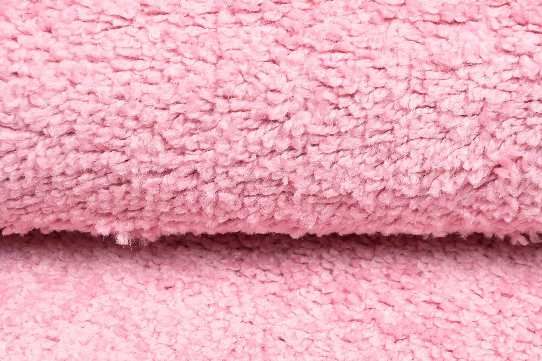 TAPISO Delhi Tapis de Passage Poils Longs Shaggy Moderne Rose Uni Tapis Couloir Long Salon Chambre Adulte Descente de Lit Moelleux Epais Oeko-TEX 80 x 300 cm