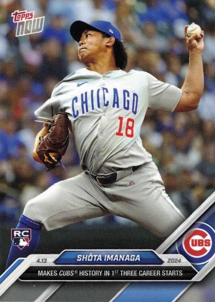 Amazon.com: 2024 Topps Now Baseball #72 Shota Imanaga Rookie Card