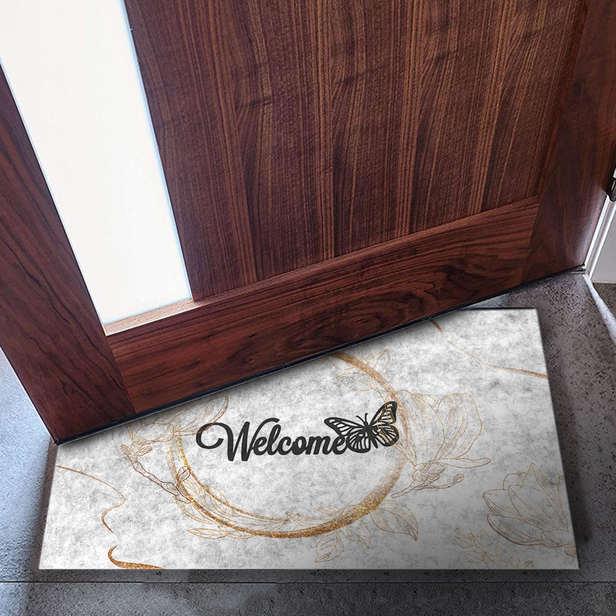 MONNHEIN Kapı Önü Paspası - Modern ve Şık Kapı Paspası | Ev, Ofis ve Dış Mekân Kullanımı İçin (Love Tiles)