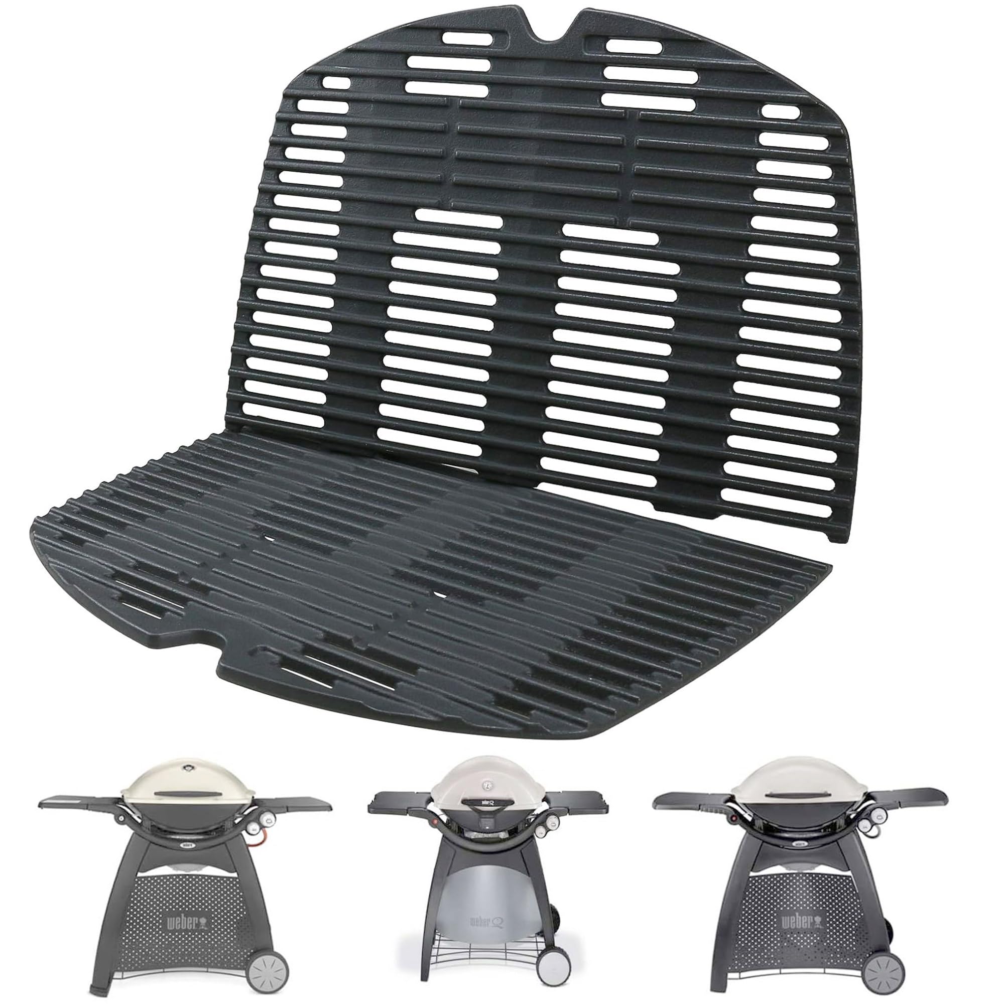 Rejillas coccion Weber Hierro Fundido q3200 q3000 q320 q300 Parrilla Gas Barbacoa Repuesto Piezas Recambio Grill Compatible Kit Accesorios