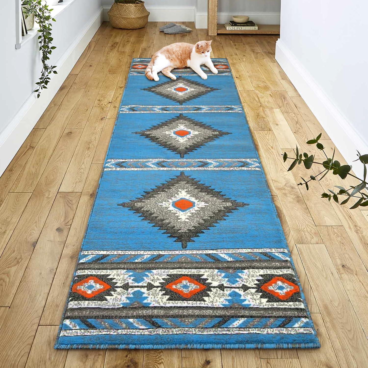 YHSF South West Native American Area Rug - Easy Clean, Thick, Soft, Durable Native Tribal American Indian Inspired Rug for Bedroom/Living Room/