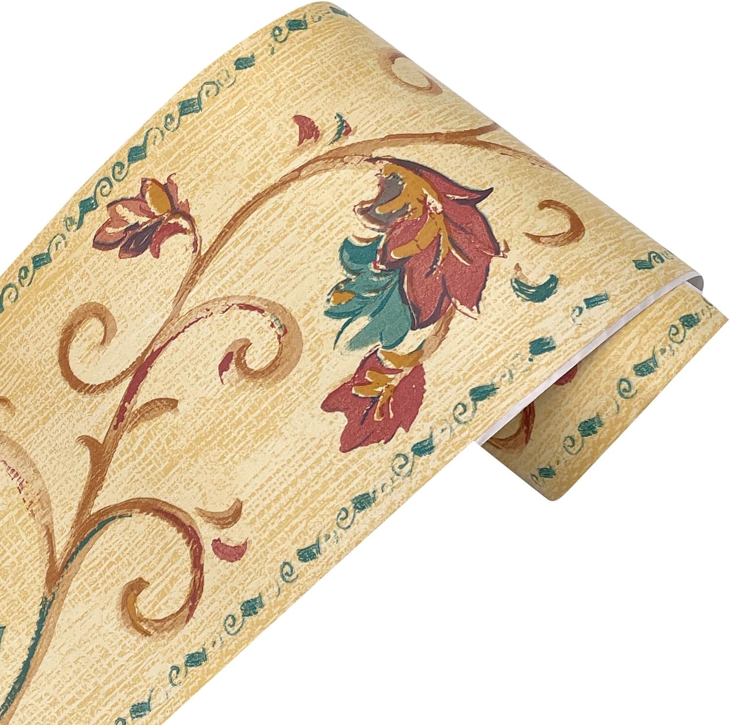 32.8 Feet Wallpaper Border Roll Leaf Peel and Stick Wall Decor Paper Sheet Bathroom Skirting Line Tiles Kitchen Sink Sticker