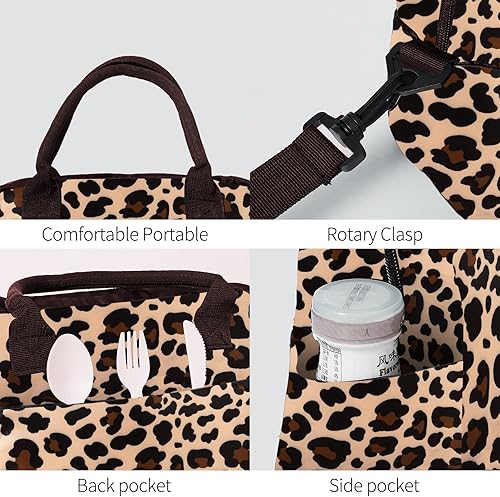 Miniatura 5 de Loncheras aisladas para mujereshombres, lonchera grande reutilizable a prueba de fugas con correa de hombro extraíble, edad adecuada 6 años +