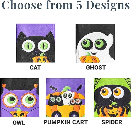 Miniatura 5 de Let's Make Memories Bolsa de Halloween personalizada iluminada para pedir truco o trato - Calabaza