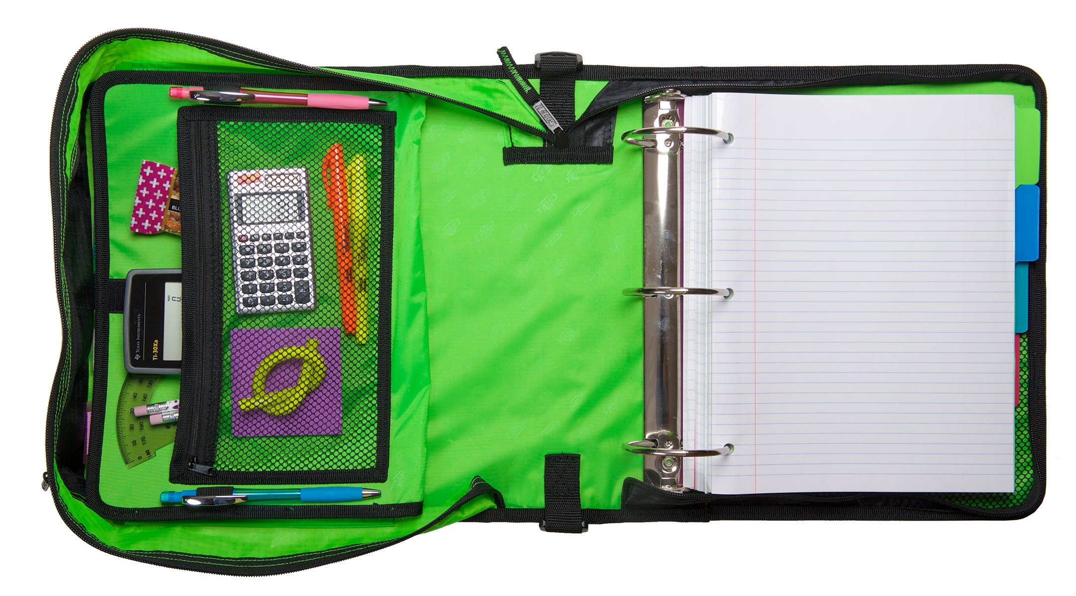 Case-it D-146-ME Mighty Zip Tab Monster Eye Zipper Binder, 3-Inch O-Ring met 5 Tab uitbreidingsbestand, marineblauw Case-it D-146-ME Mighty Zip Tab Monster Eye Zipper Binder, 3-Inch O-Ring met 5 Tab uitbreidingsbestand, marineblauw