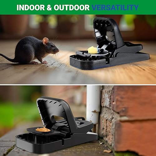 Miniatura 4 de Trampas para ratones en interiores para el hogar, paquete de 6 trampas reutilizables para ratas, trampa a presión sin contacto, atrapa ratones