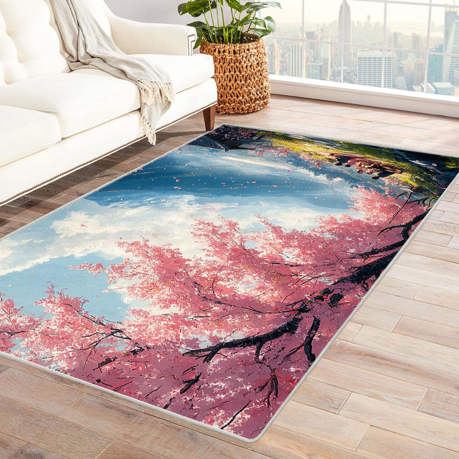 Carpette salon 3D motif pique-nique pour des instants doux