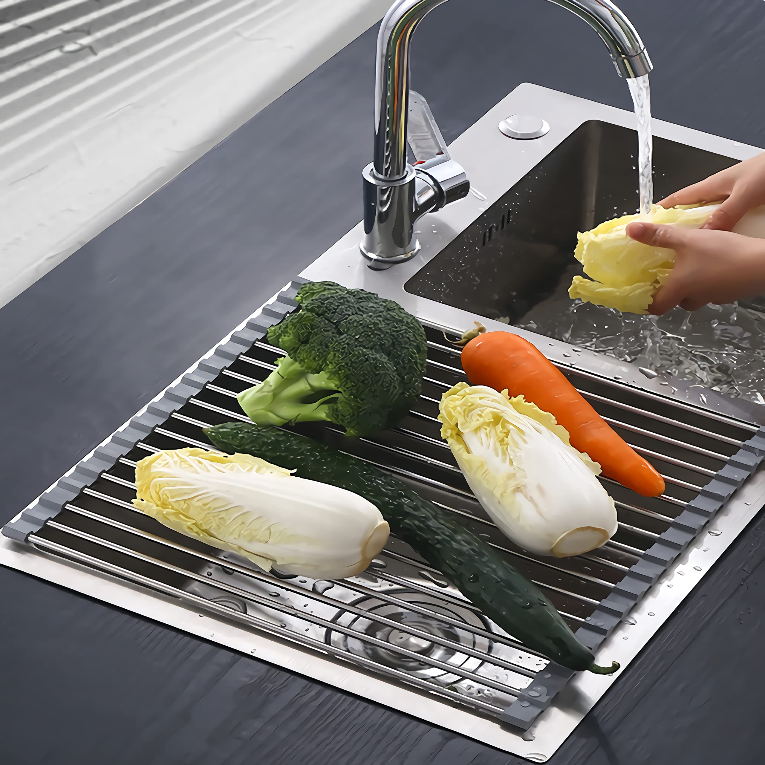 Buy Rolling Rack Kitchen Sink,Efbock Portable Stainless Steel Rolling