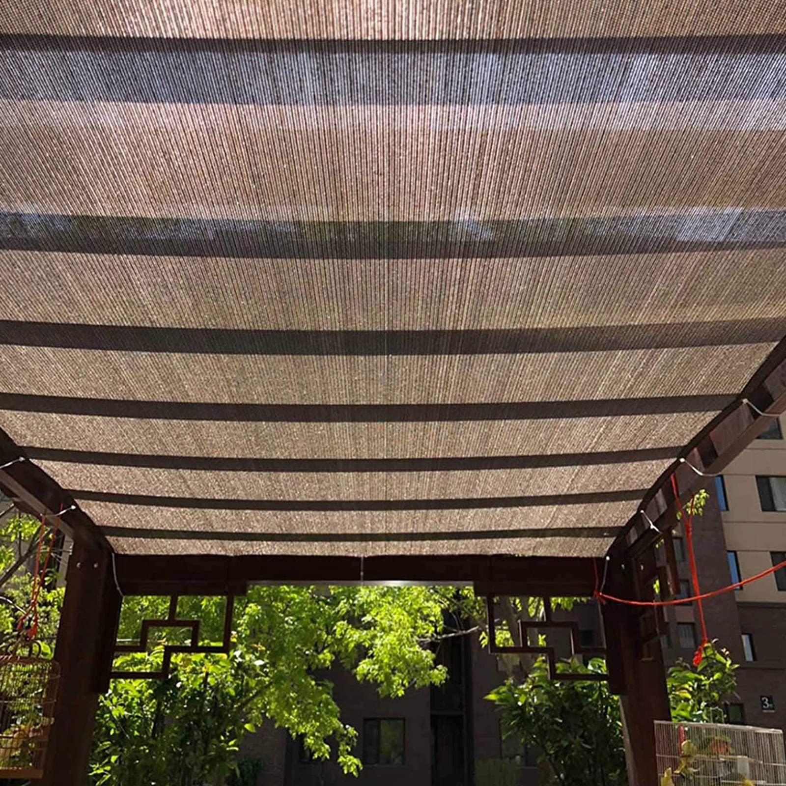 rete frangisole, con occhielli, isolamento termico e tessuto a rete for pergola