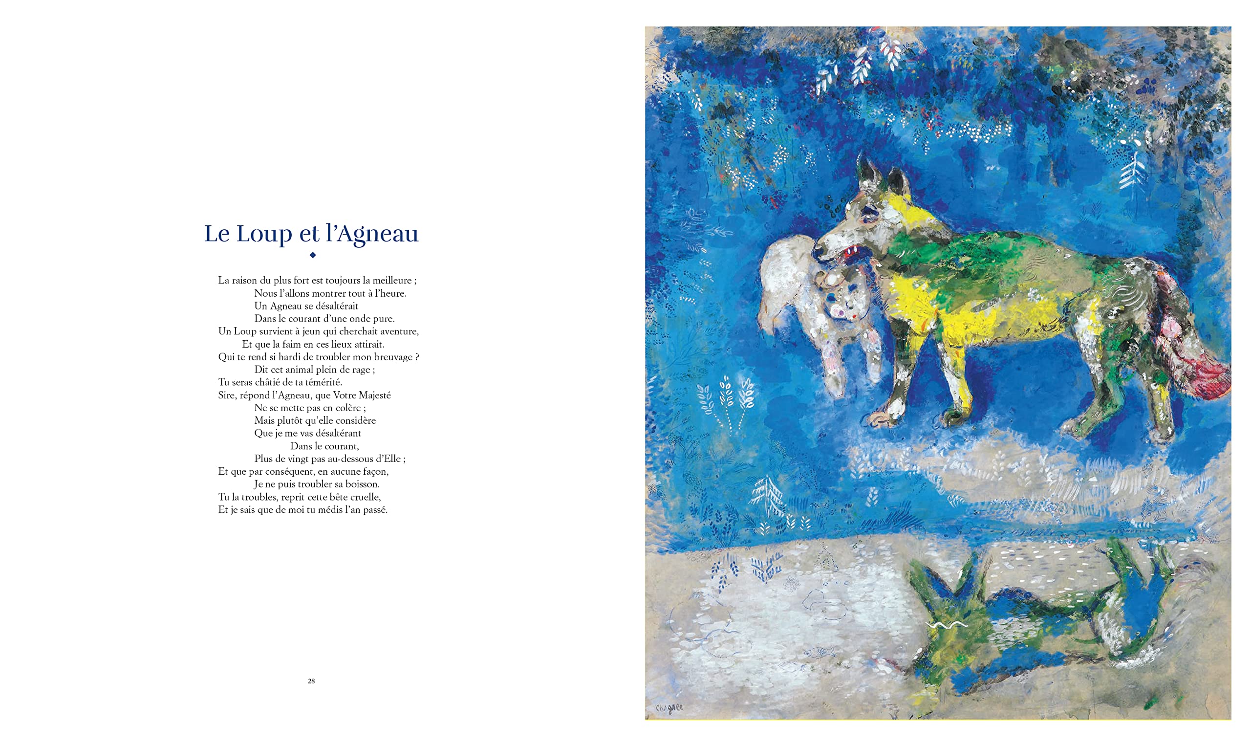 Les Fables de La Fontaine illustrées par Chagall. Version grand format