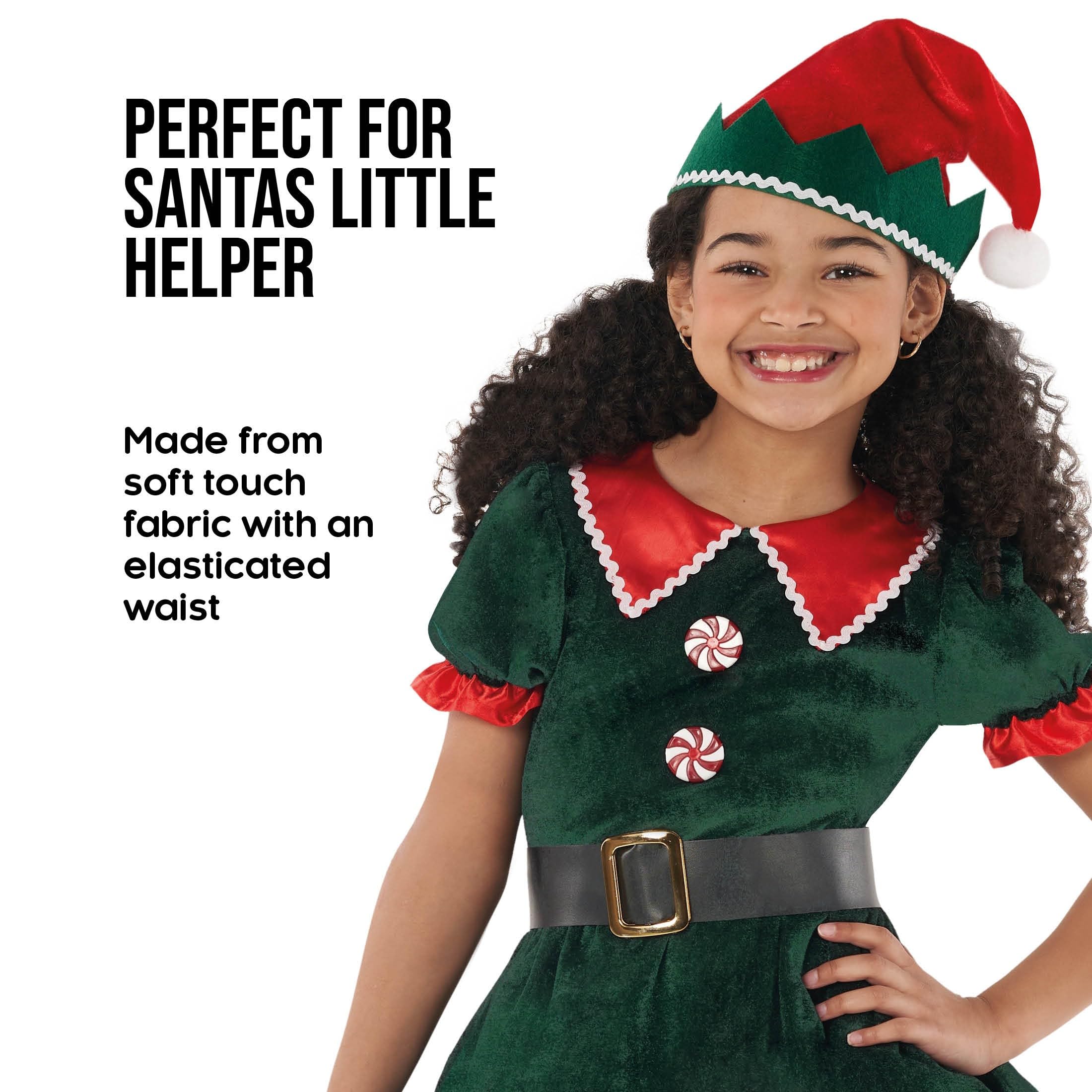 Morph Elf Costume Kids, Girls Elf Costume, Elves Fancy Dress, Christmas Outfits for Girls Christmas Dress for Child 4-6 Years - Image 4