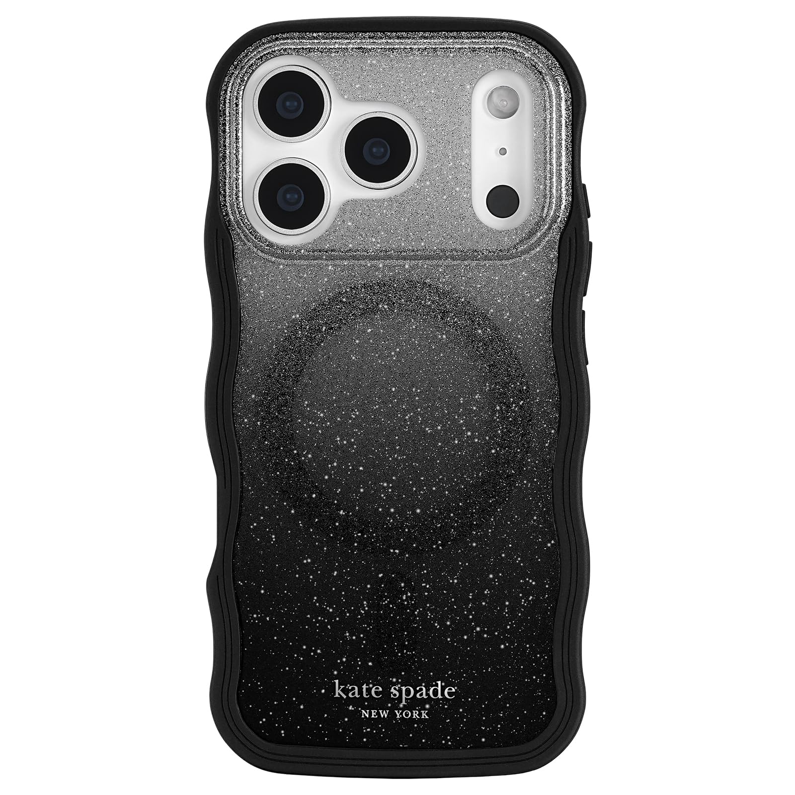 Kate Spade New York iPhone 17 Pro Case - Compatible with MagSafe - Designer Phone Case - Wavy Nightfall