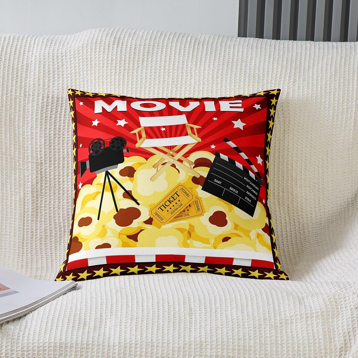 Loussiesd Set di 2 federe reversibili per cuscino da 60 x 60 cm, decorazione occidentale, quadrate, per adolescenti, decorazione per la casa, cavallo