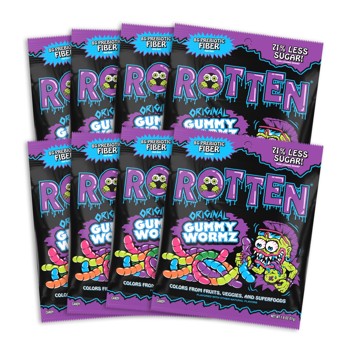 Amazon.com : Rotten Original Gummy Worms - Low Sugar, Low Calorie