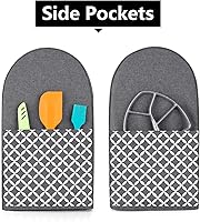 Vista 4 de Yarwo Funda para batidora de pie compatible con batidora KitchenAid de 6-8 cuartos, cubierta protectora contra el polvo con asa superior y bolsillos