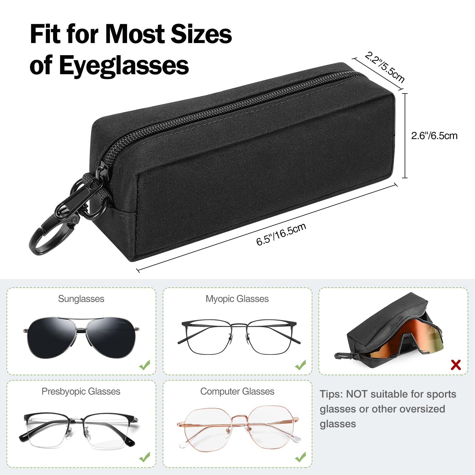 2 Étuis Lunettes De Soleil MoKo - Portable, Souple Avec Chiffon Nettoyage - Pour Femmes