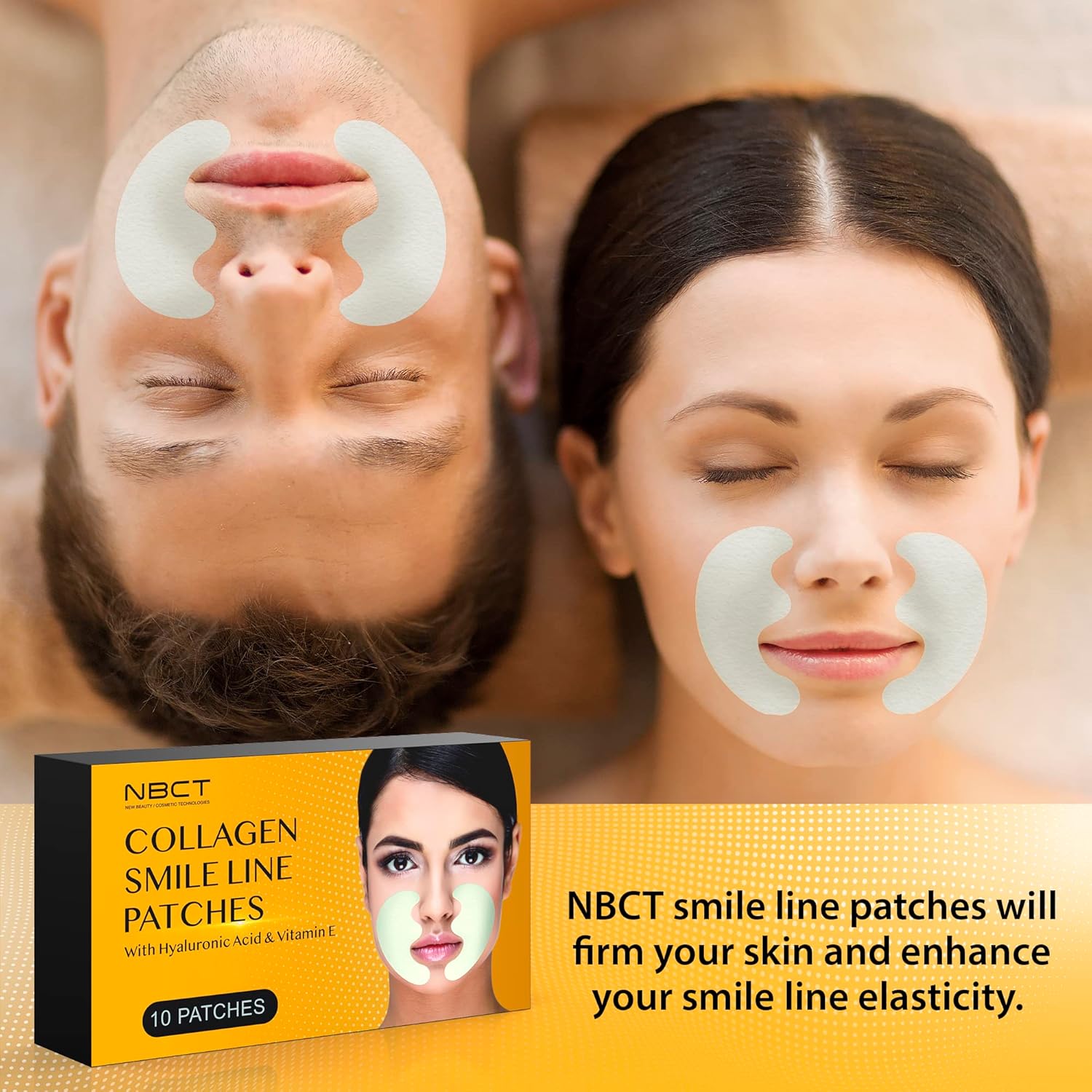 Smile Line Patches - 5 Pairs - Anti-Wrinkle Facial Strips - Face Wrinkle Patches - Moisturizing & Tightening - Laugh Lines Care Patches – Face Tape For Wrinkles - Smile Lines Treatment