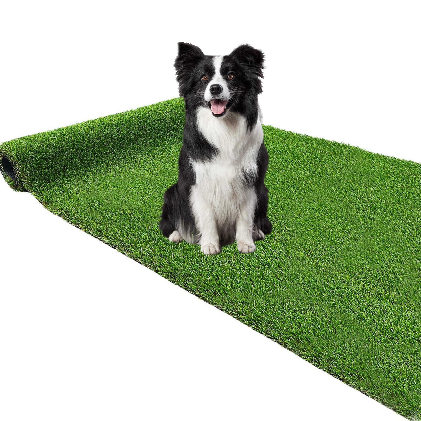Nisorpa Artificial Grass Rug for Pets 1M × 10M, Natural Realistic Fake Grass Roll, 30mm Pile Height, High Density Artificial Grass Astro Turf Lawn Mat with Self-Draining System for Indoor Outdoor