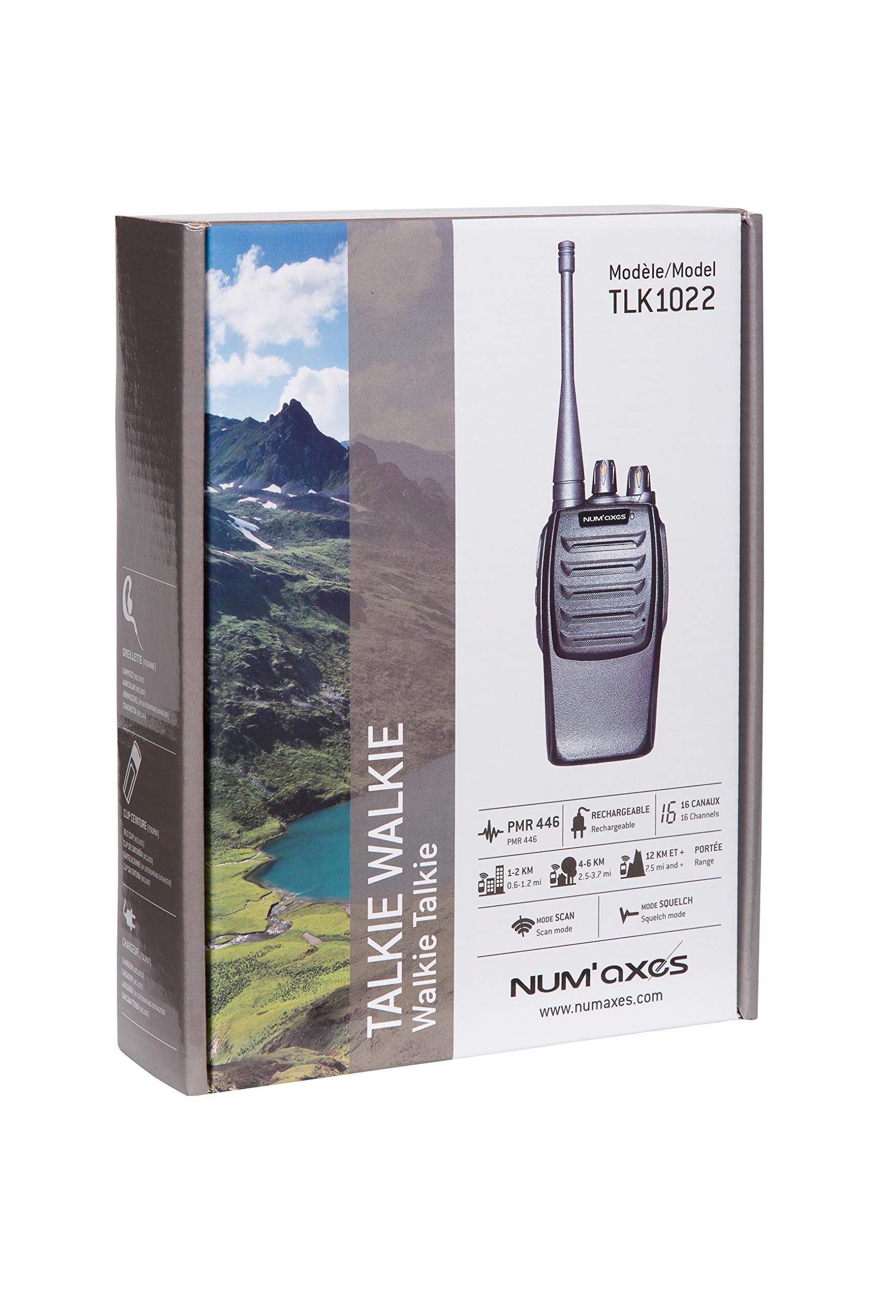 Talkie WALKIE TLK1022 NUM'AXES - Emetteur-récepteur PMR446 multitâche