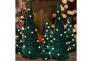 Hoolerry Sequinned Christmas Tree with 3 LED String Lights