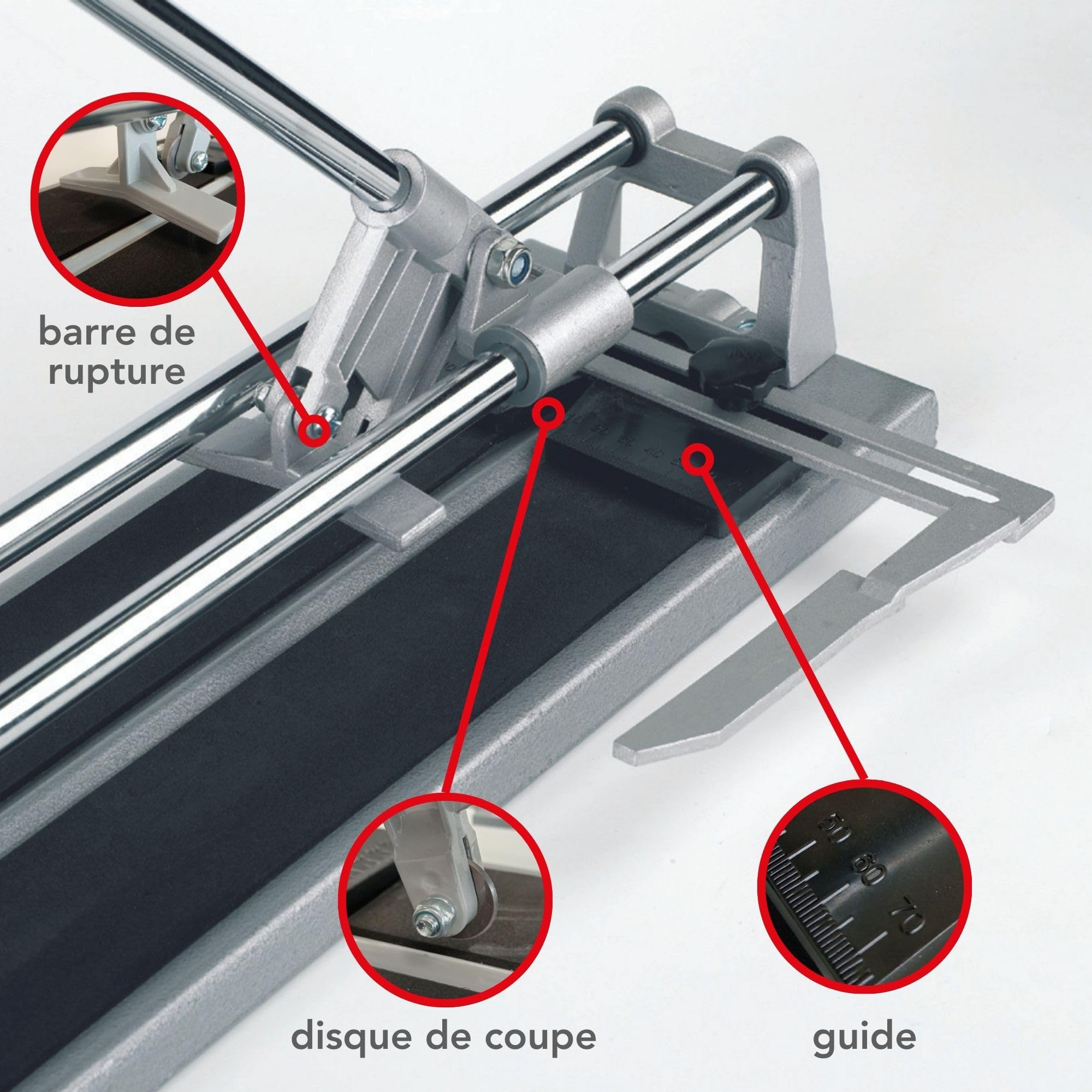 Toolland Coupe-carreaux, manuel, molette 22 mm, longueur de coupe de 600 mm