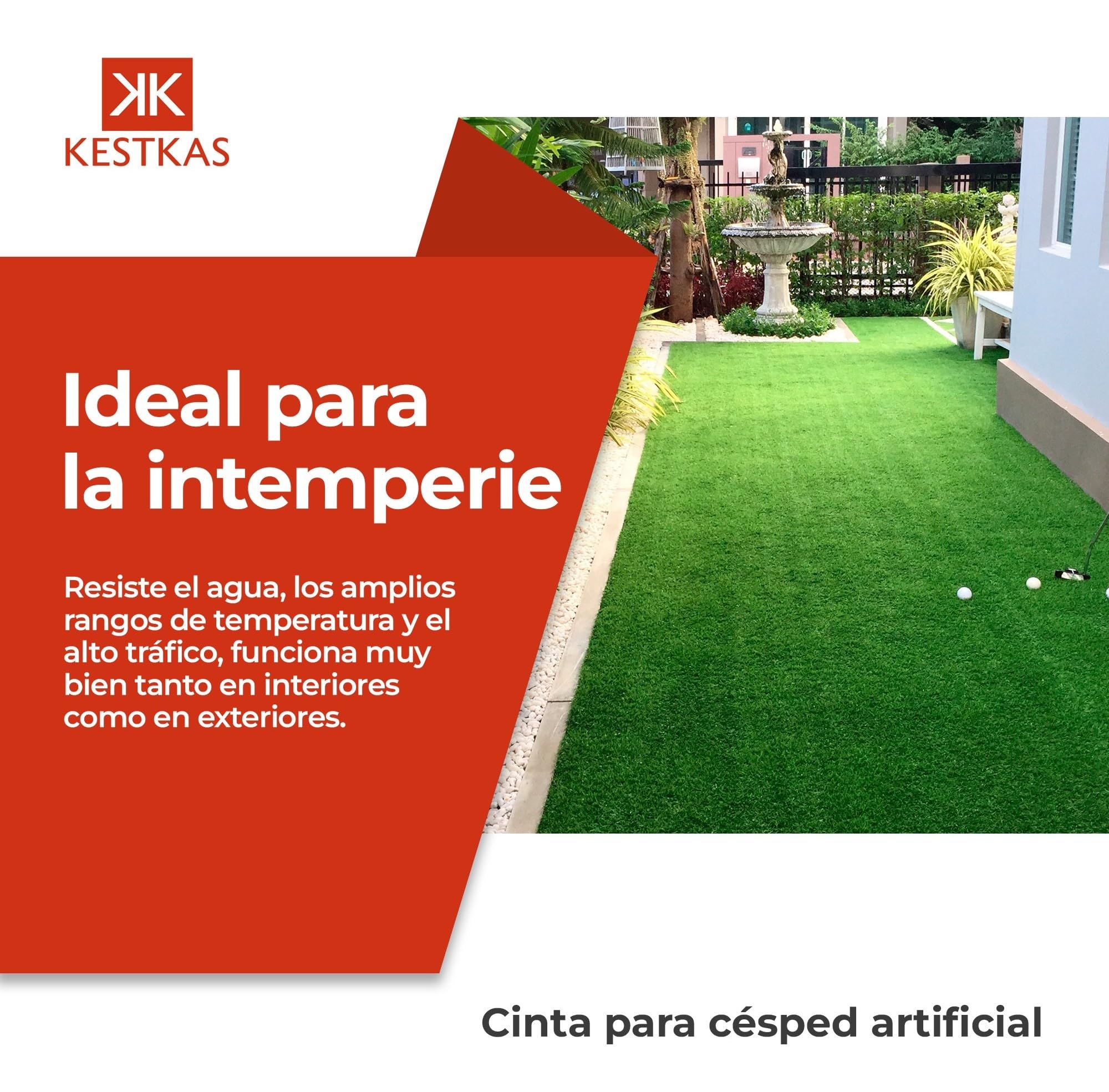 Cinta Unión Césped Artificial 15cm x 10m | Cinta Adhesiva Césped Artificial para Jardín exterior | Unión de Alfombras, Moquetas | Fácil de usar con linea divisoria