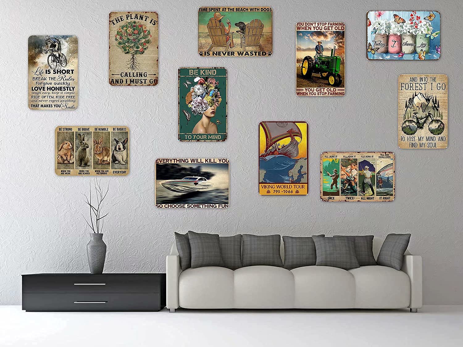 IFHSIGoe Plaque En Métal Lanzarote Îles Canaries Harbour - Décoration Murale Vintage Pour Maison, Cuisine, Bar, Terrasse, Grotte - 20 X 30 Cm