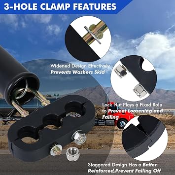 16 Single Tender Spring Kit Heavy Duty ABS Air Line Hose Tracker Tender Kit with 3 Hose Holders for Semi Truck Trailer Tractor