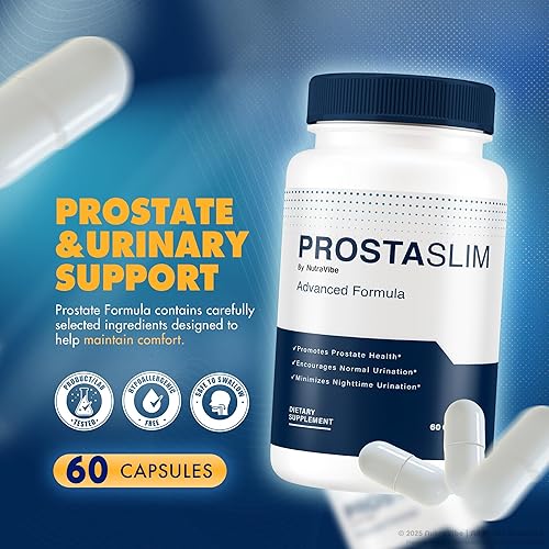 Miniatura 3 de Prostaslim - Píldoras oficiales de ProstaSlim para hombres, fórmula totalmente natural para apoyar la salud de la próstata y el bienestar general,