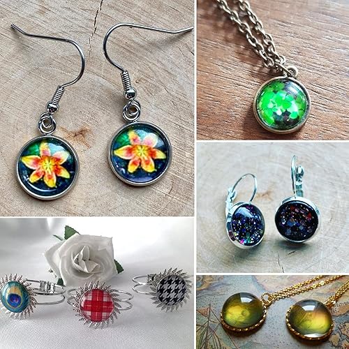 Miniatura 7 de Craftdady Cabujones de cuentas de cabina con cubierta de vidrio transparente, Papel, vidrio