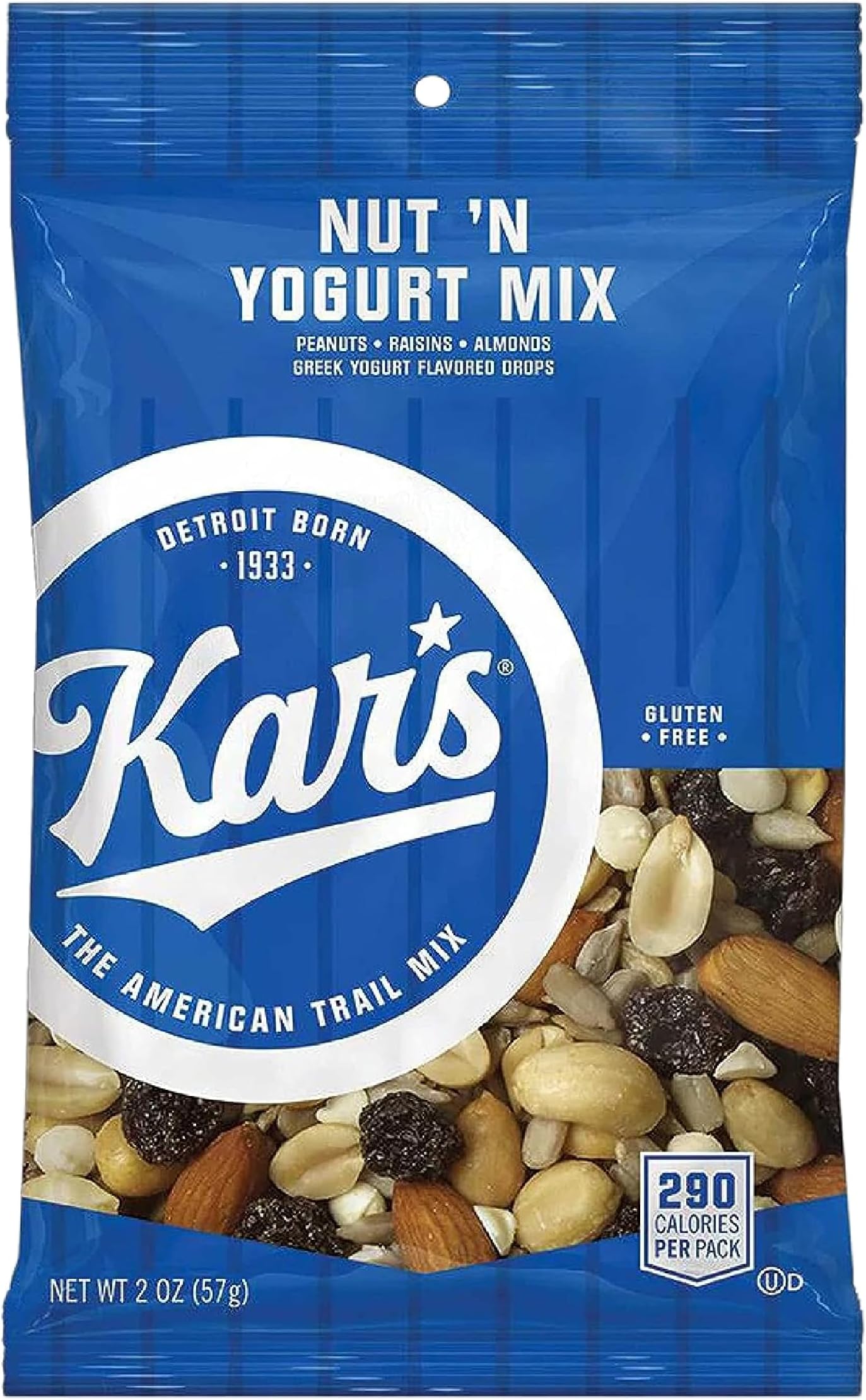 Kar'sNut 'N Yogurt Trail Mix, 2 oz Individual Snack Packs – Bulk Pack of 48, Gluten-Free Snacks