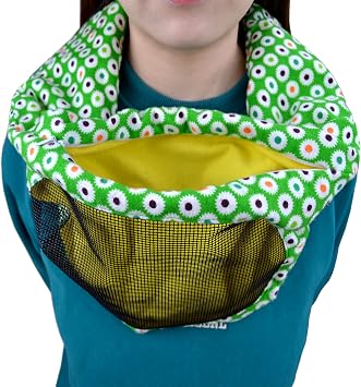 Sugar Glider Bonding Scarf Travel Sling Carrier Bag Pouch with Mesh Screen for Sugar Gliders Ferret Rat Hedgehog Hamster Small Pets