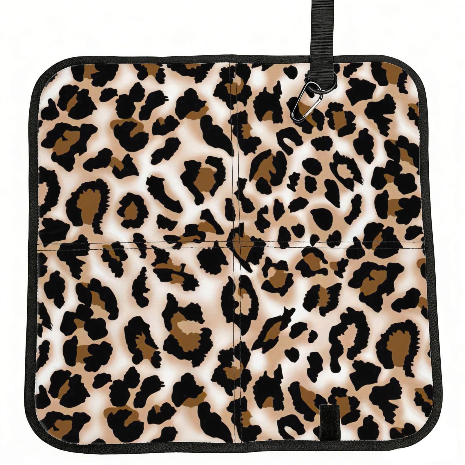 bghdfa Leopard Print Print Outdoor Sitting Mat Waterproof Oxford Cloth Seat Cushion Folding Foam Camping Seat For Picnic
