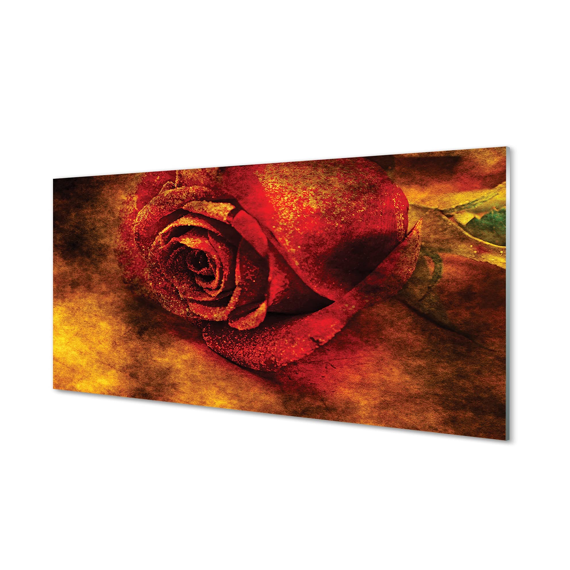 Tableau Décoratif Moderne Tulup – Impression Sur Verre Acrylique 100x50 Cm – Motif Roses, Style Contemporain