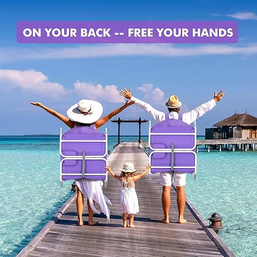Miniatura 6 de Silla de bronceado de playa con toldo y agujero facial, silla plegable de 6 posiciones para adultos al aire libre, lectura, tomar el sol, junto a la