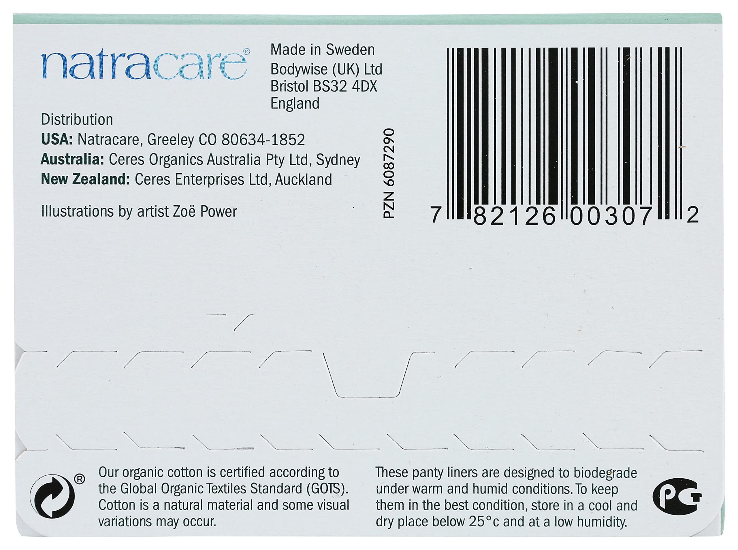 Natracare Natural Panty Liners, Tanga, 30 Count (Pack of 1)