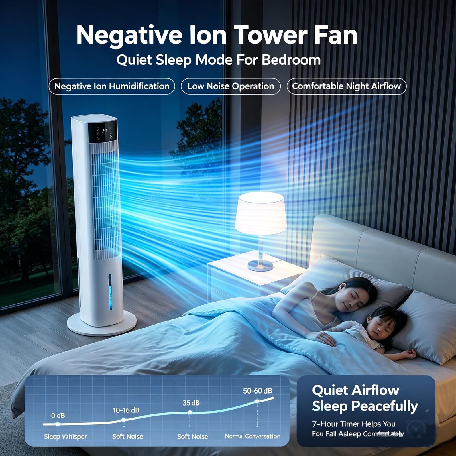 98cm Ventilatore a Torre Portatile Raffreddamento Ad Acqua | Serbatoio da 3,5 Litri, Timer 24 Ore, 3 Velocità, 65 W Ventilatore Silenzioso, per Soggiorno, Casa e Ufficio