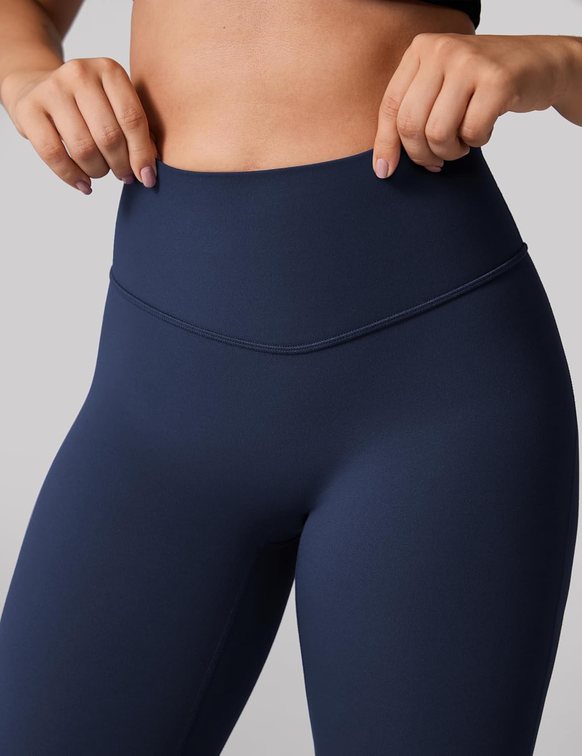 Hugcurve No Front Seam Hidden Scrunch Butt High Waisted Workout Leggings for Women Butt Lifting Yoga Pants Gym - 25''