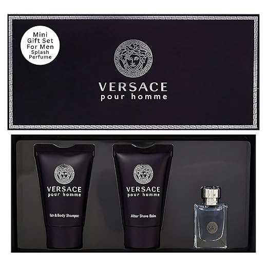 Versace Pour Homme for Men, 3 Piece Mini Gift Set