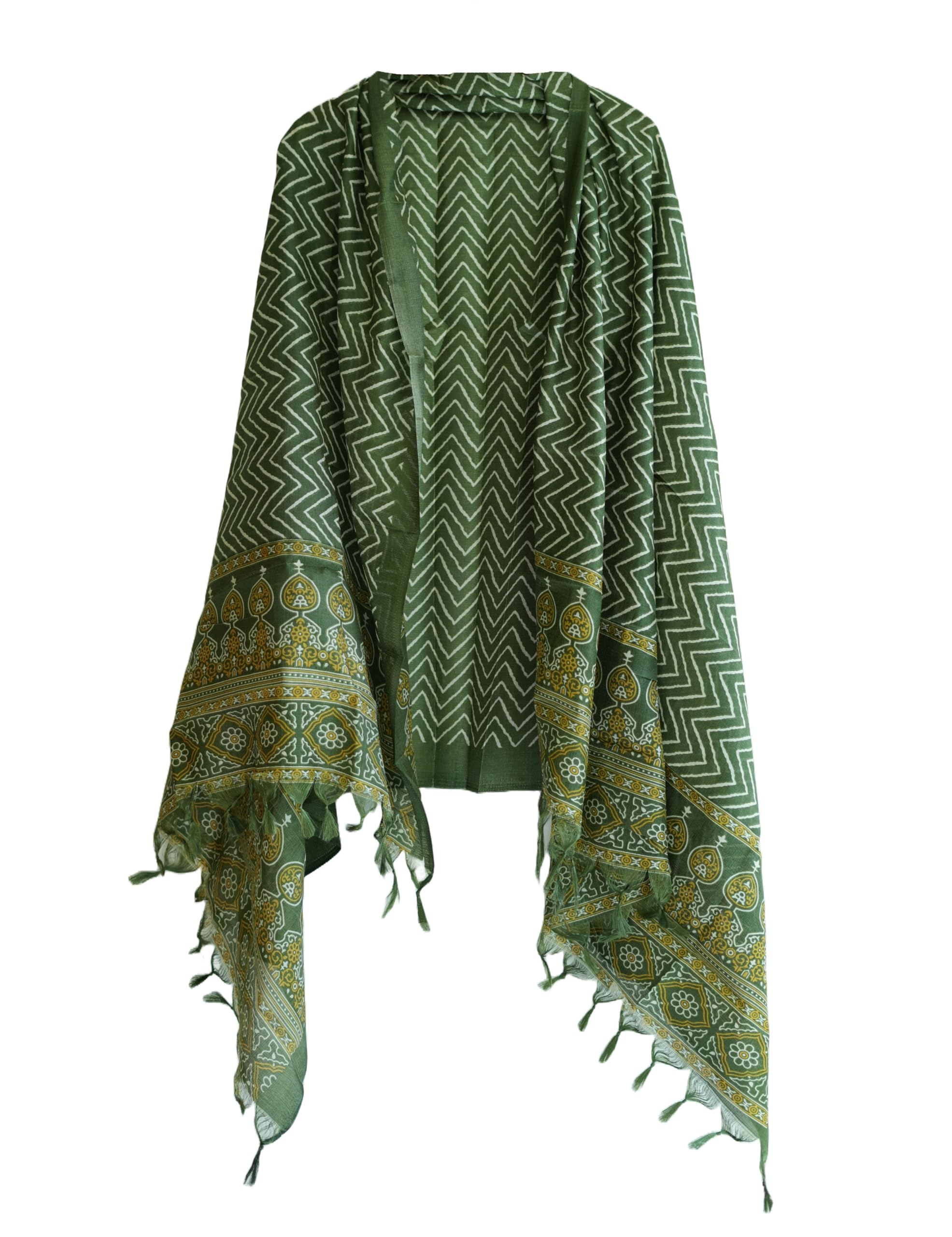Multi Color Khadi Cotton Art silk Dupatta-image-46