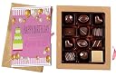 redbakers.in Happy Birthday Chocolate Gift Box & Greeting Card Combo Gift Pack (TIKPink),225gram gallery image
